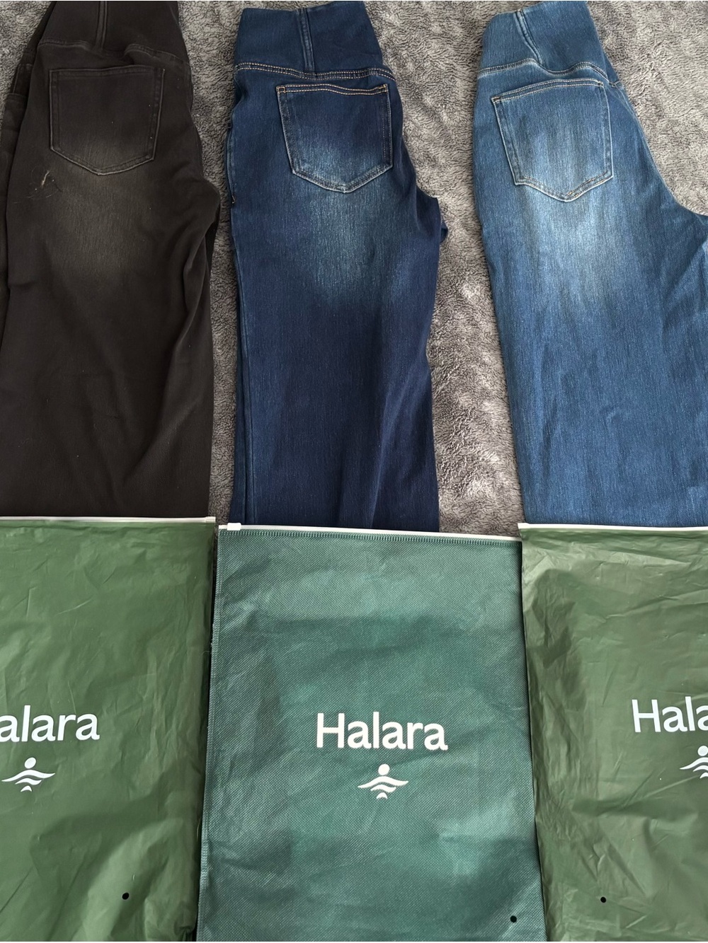 HALARA Leggings & Denim-Look Pants - Black, Dark Blue & Light Blue - Picture 1 of 10